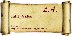 Laki Andos névjegykártya